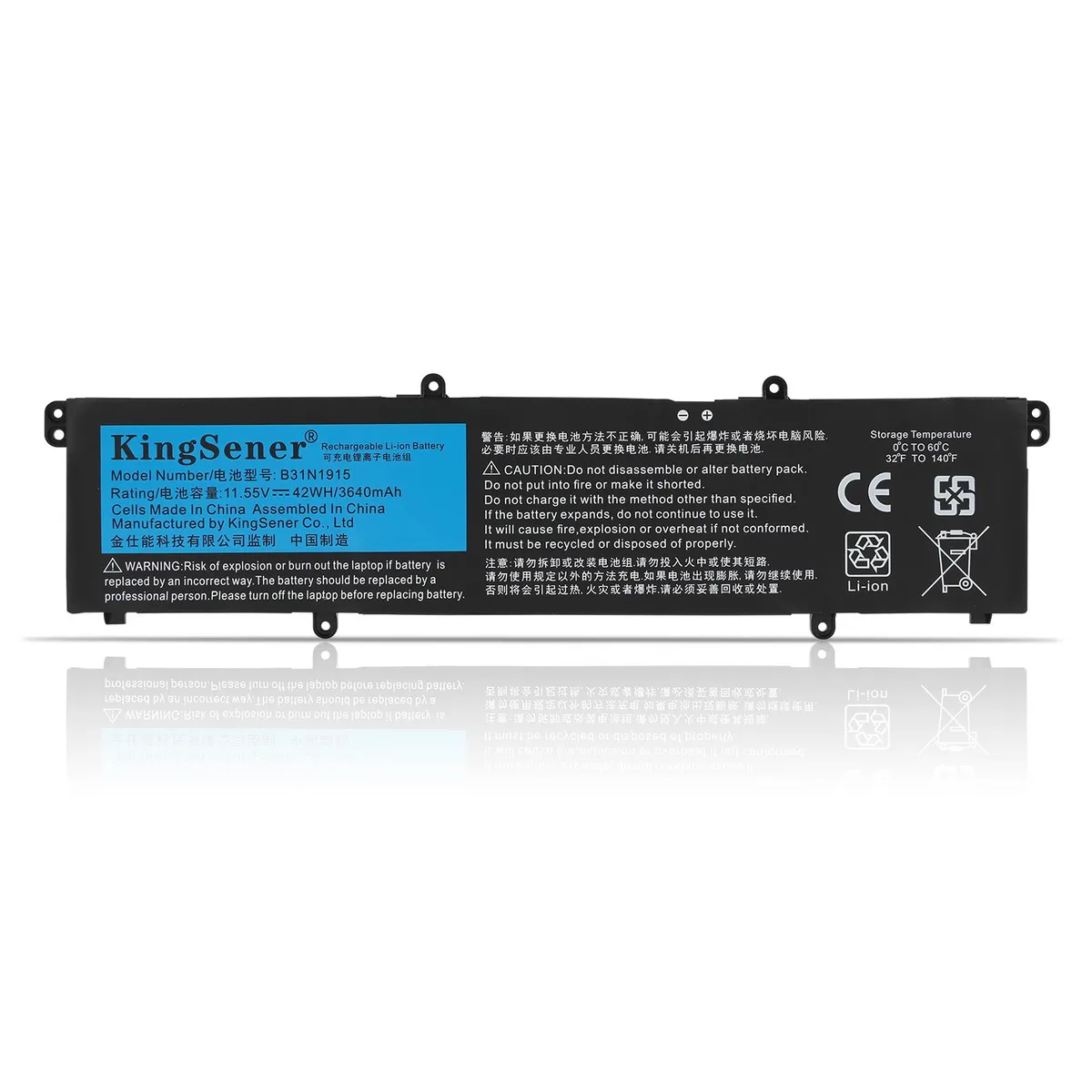 KingSener KingSener B31N1915 C31N1915 11.55V 42WH laptop battery — product photo