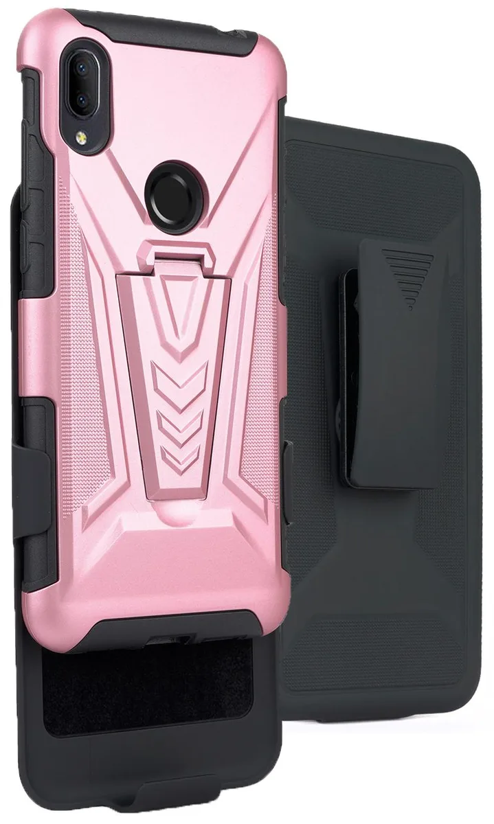Nakedcellphone Nakedcellphone Kickstand Case + Belt Clip Holster Combo Rose Gold for Jitterbug Smart 3 2021 — product photo