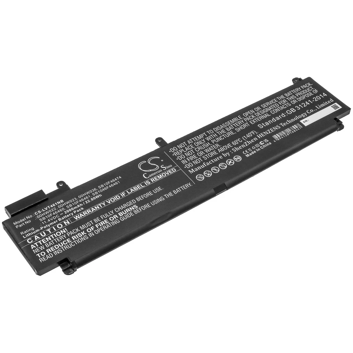 Cameron &amp; Co Cameron &amp; Co DS-CS-LVT461NB laptop battery for Lenovo ThinkPad T460s T470s — product photo
