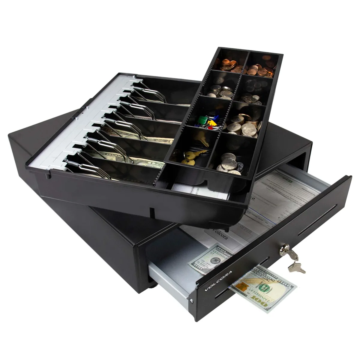 Volcora Volcora CD-5B-R 16" cash handling register 5 bill 8 coin — product photo