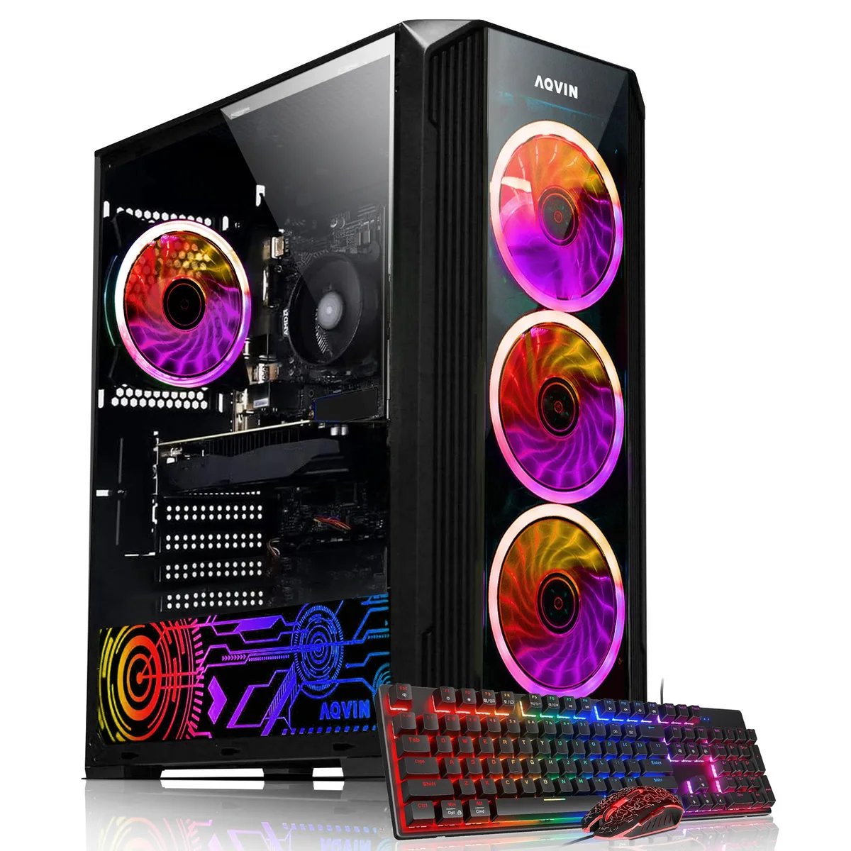 AQVIN AQVIN ZForce gaming PC Ryzen 7 2700 RTX 3050 6GB 32GB DDR4 512GB SSD — product photo