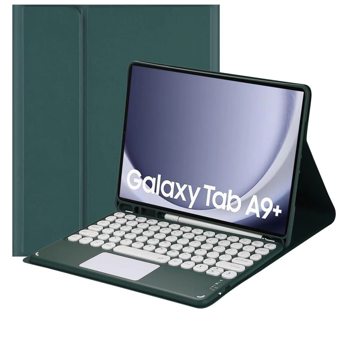 Timoom Timoom Magnetic Detachable Touch Keyboard Case Dark Green for Samsung Tab A9+ 11 — product photo