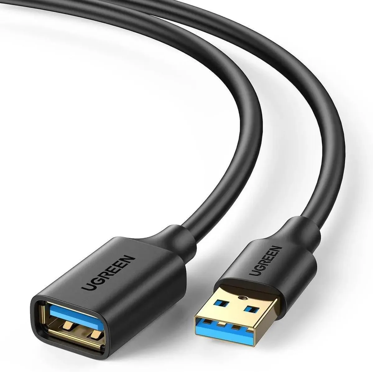Blue 15 foot USB 3.0 extension cable male to female connectors