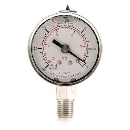 Value Brand Value Brand 304 Stainless Steel Vacuum Gauge 30 to 0 — product photo