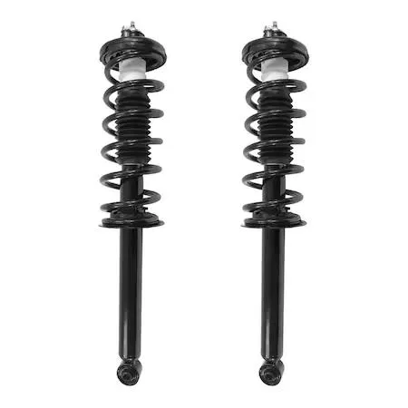 Unity rear strut assembly kit, two silver metal units with black springs, new condition