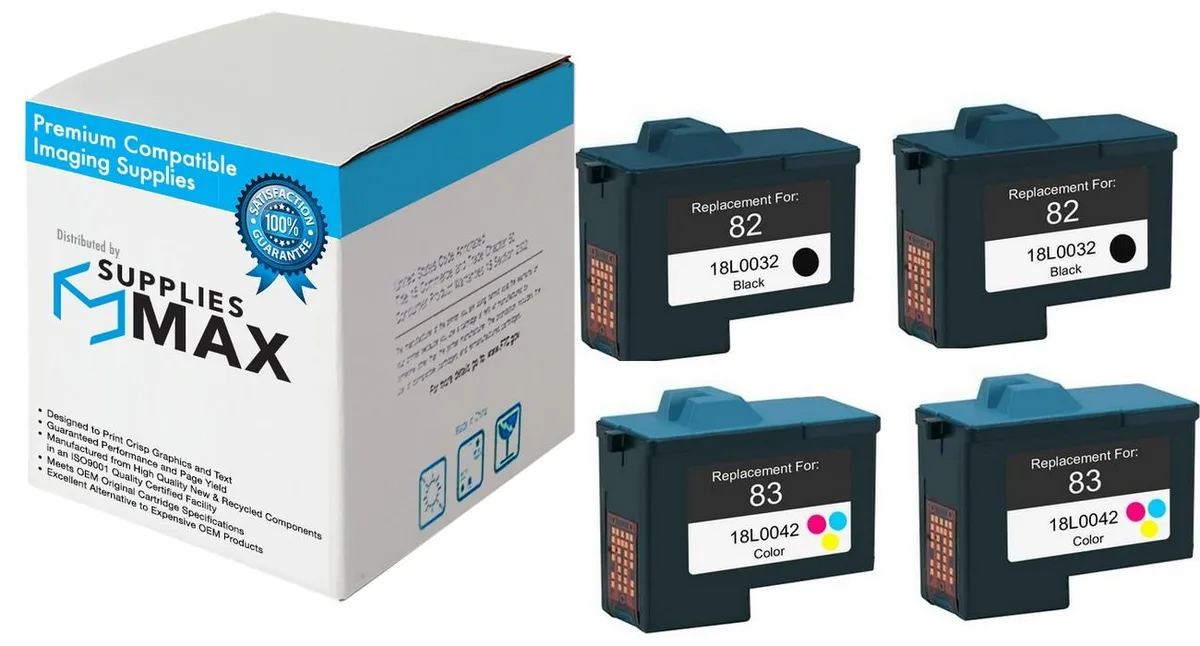 SuppliesMax SuppliesMax Lexmark 18L0860_2PK Inkjet Combo Pack (2 Black / 2 Color) — product photo