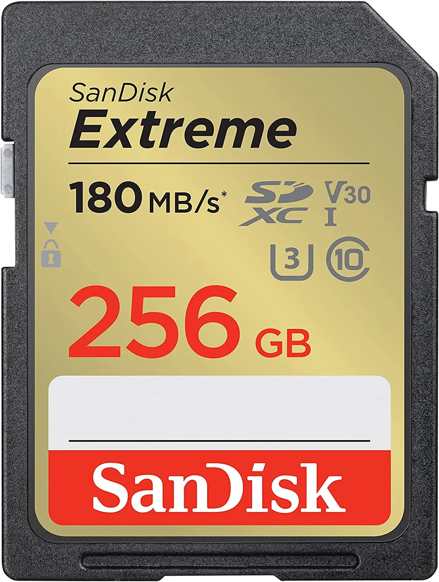SanDisk SanDisk Extreme 256GB SDXC UHS-I U3 V30 180MB/s Memory Card (SDSDXVV-256G-GNCIN) — product photo