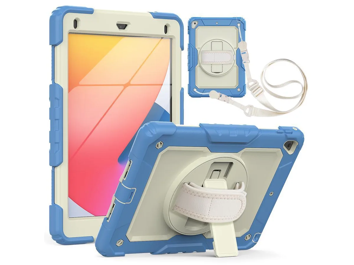 BONAEVER BONAEVER iPad 9.7 inch Shockproof Case with Screen Protector, Pencil Holder, 360 Stand, Hand &amp; Shoulder Straps — product photo