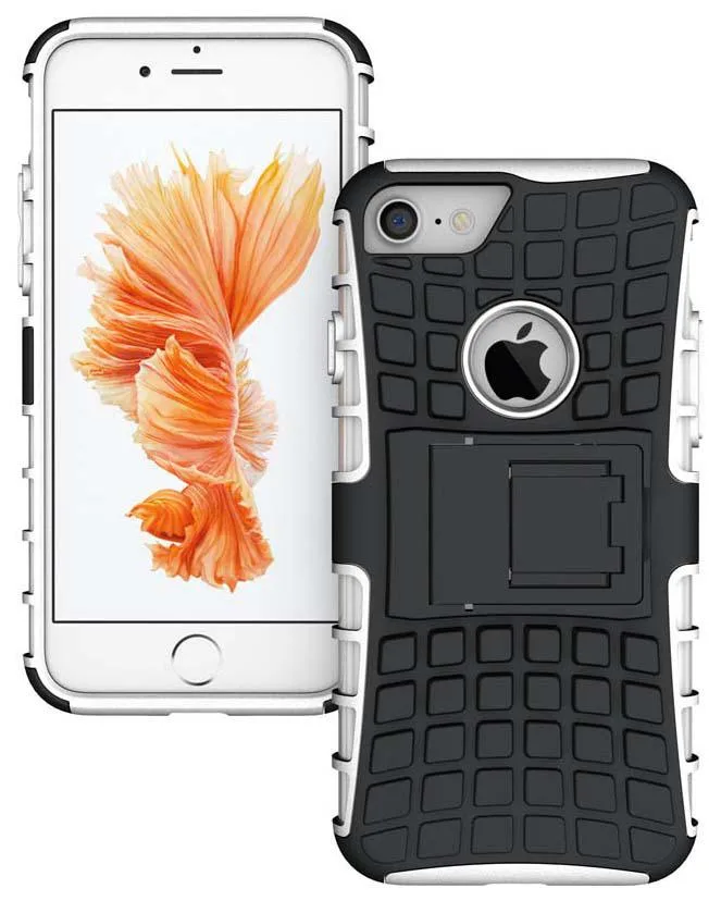 Nakedcellphone Nakedcellphone Grenade Hybrid Case with Stand for iPhone 7/8 White/Black — product photo