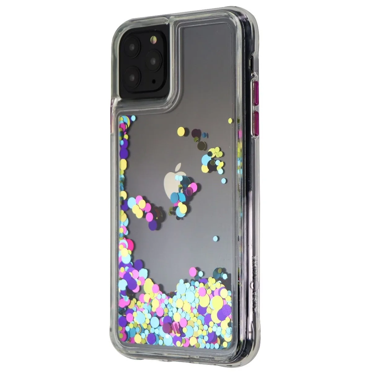 Clear protective case with floating confetti glitter inside for iPhone 11 Pro Max