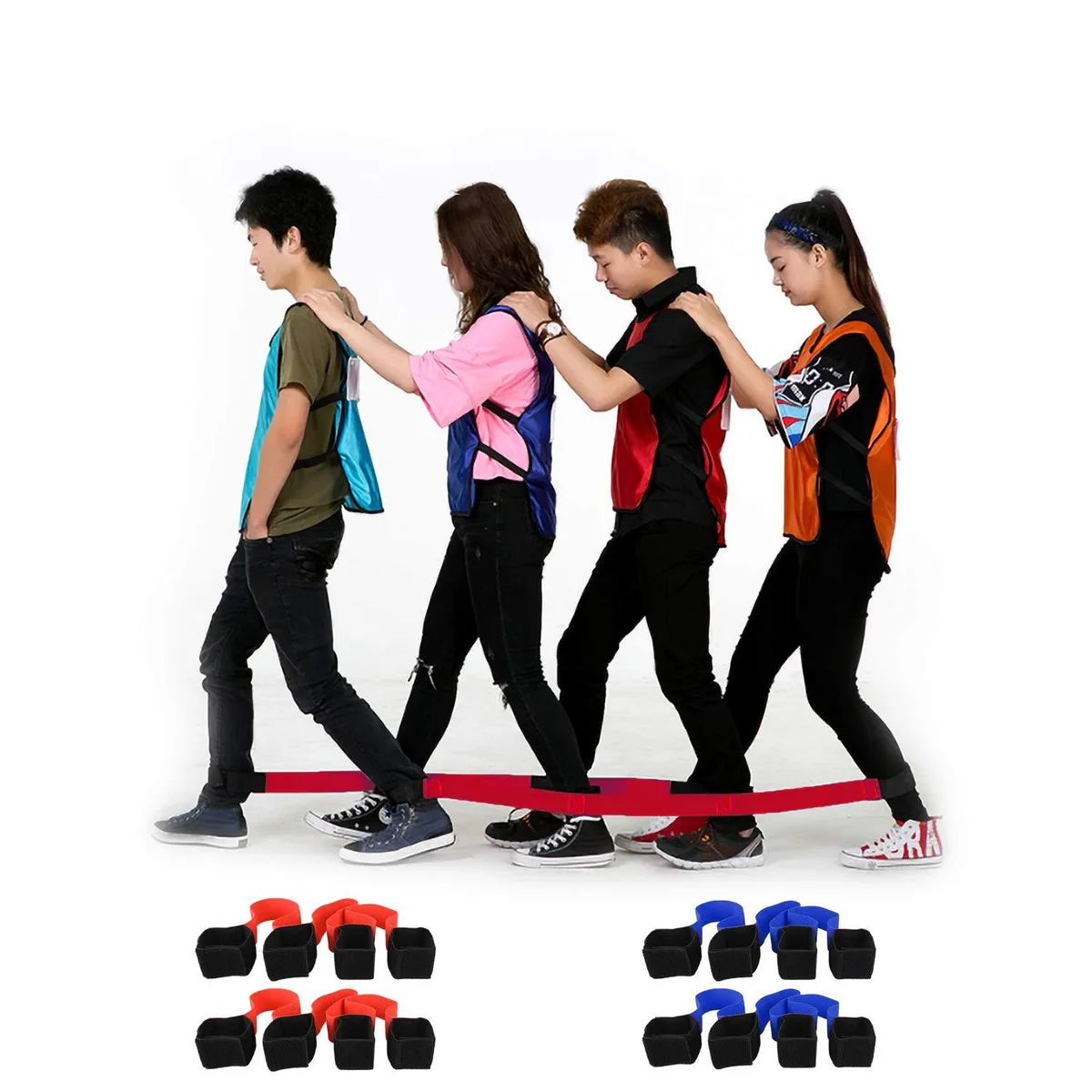 Three Legged Race Bands 2 Sets Team Building Outdoor Toy — product photo