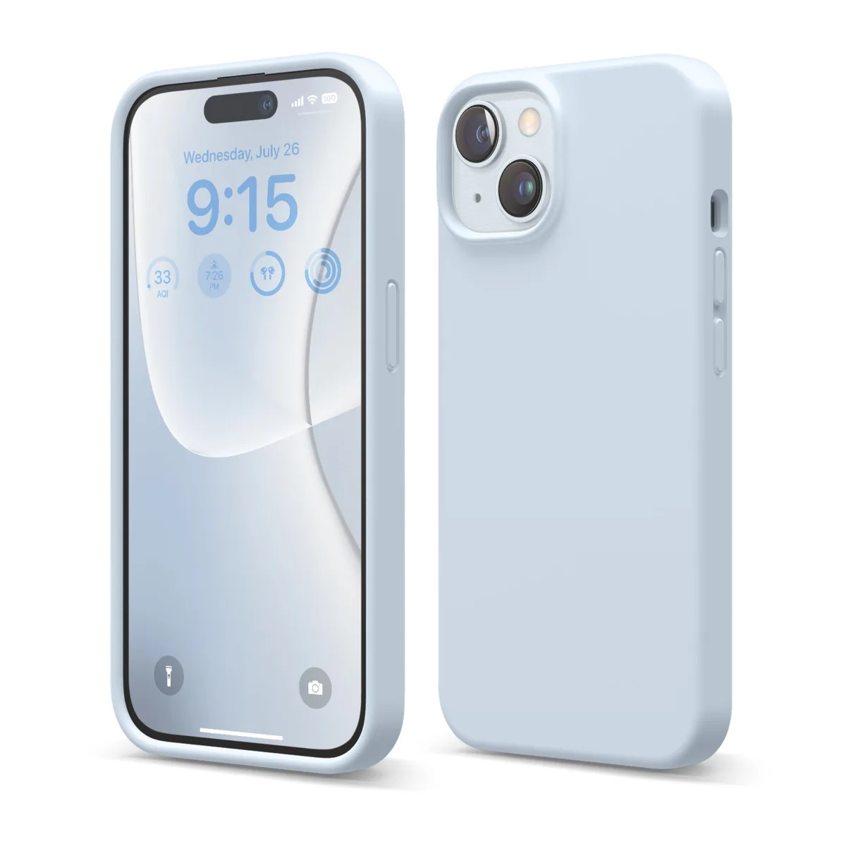 elago ES15SC61-LBL case iPhone 15 Light Blue — product photo