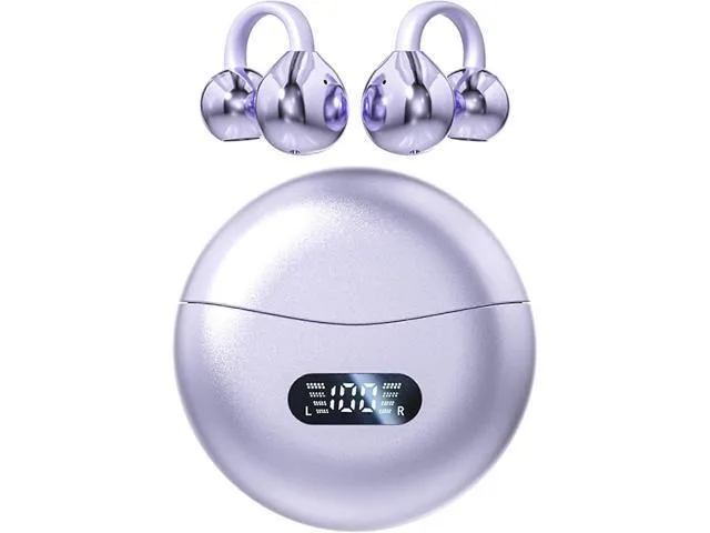 LORDWORLD LORDWORLD Open Ear Clip Headphones Bluetooth 5.4 Purple — product photo