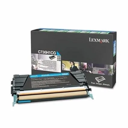 Lexmark Lexmark C736H1CG Cyan High Yield Return Program Toner Cartridge 10K — product photo