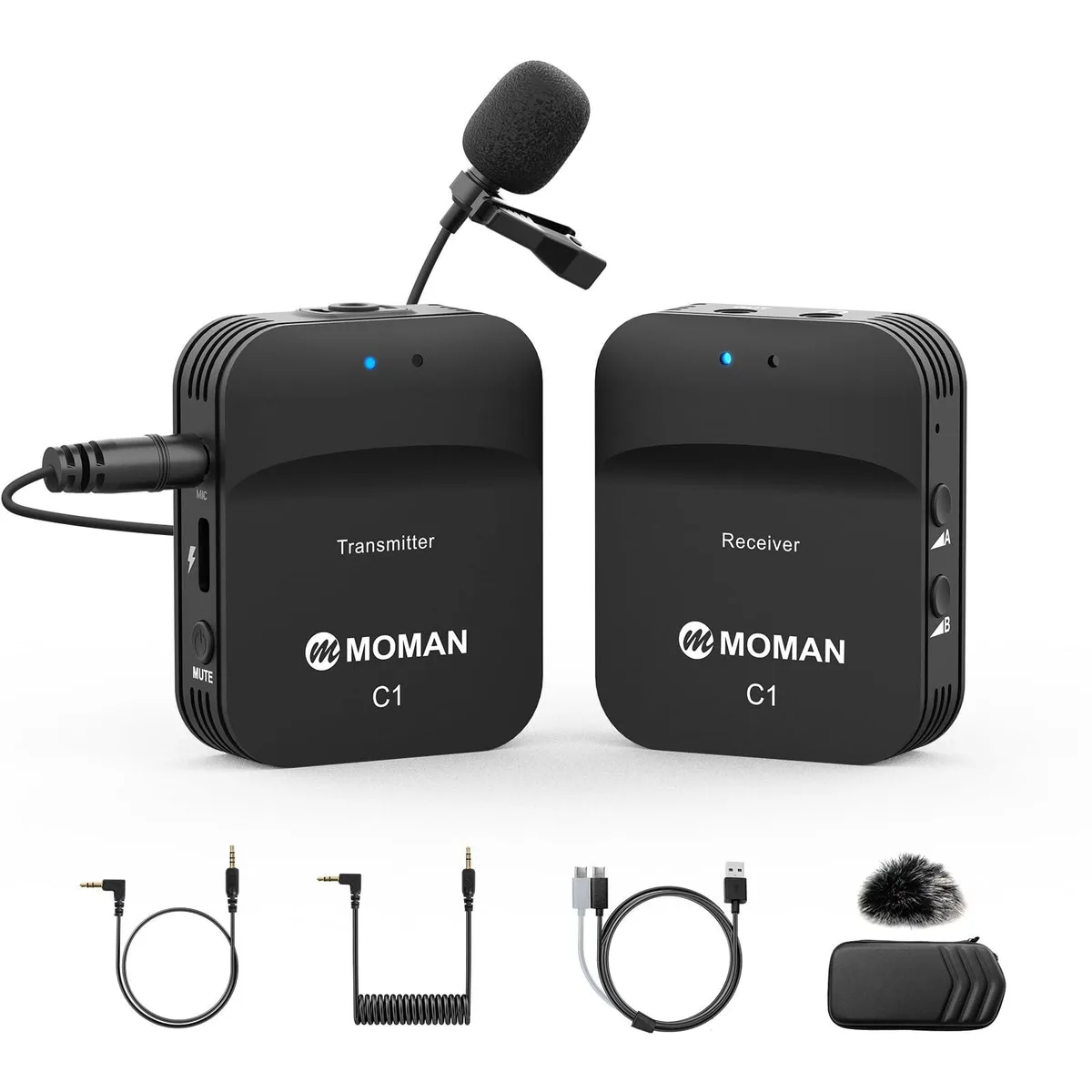 Moman C1 Solo Wireless Lavalier Microphone 2.4GHz — product photo