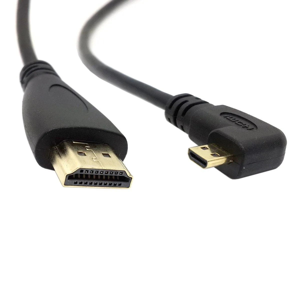 LORDWORLD LORDWORLD HDMI Male to Micro HDMI Male 90 Degree 50cm Cable — product photo
