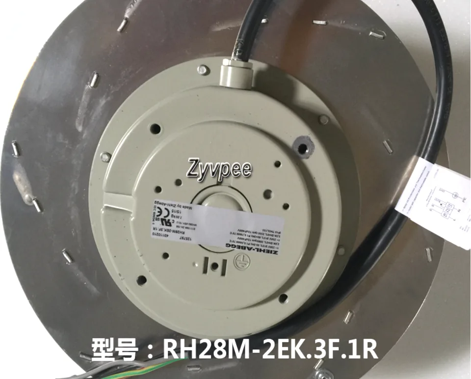 Zyvpee Zyvpee RH28M-2EK.3F.1R 230V 50/60Hz 0.59/0.70kW IP10 12uF/400V centrifugal blower — product photo