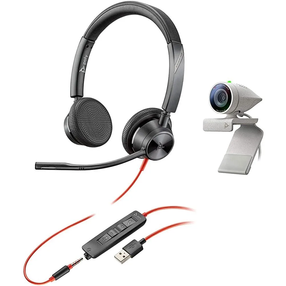 Plantronics Plantronics 2200-87130-025 Studio P5 webcam with Blackwire 3325 headset — product photo