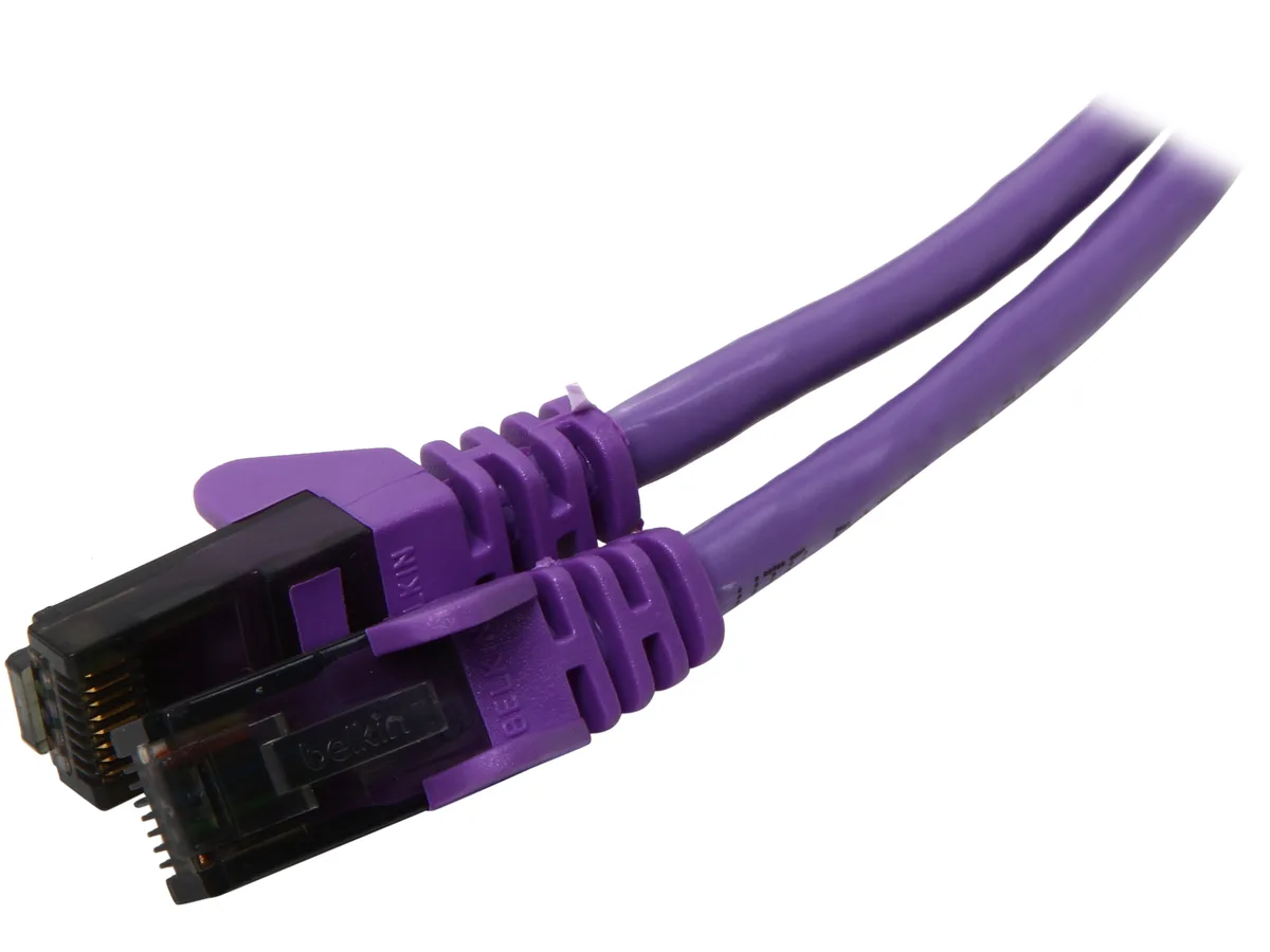 Belkin Belkin A3L980-14-PUR-S Cat 6 network ethernet cable 14 ft purple — product photo