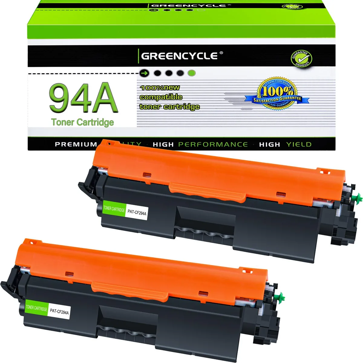 GREENCYCLE GREENCYCLE 94A CF294A Black Toner Cartridge 2-Pack — product photo