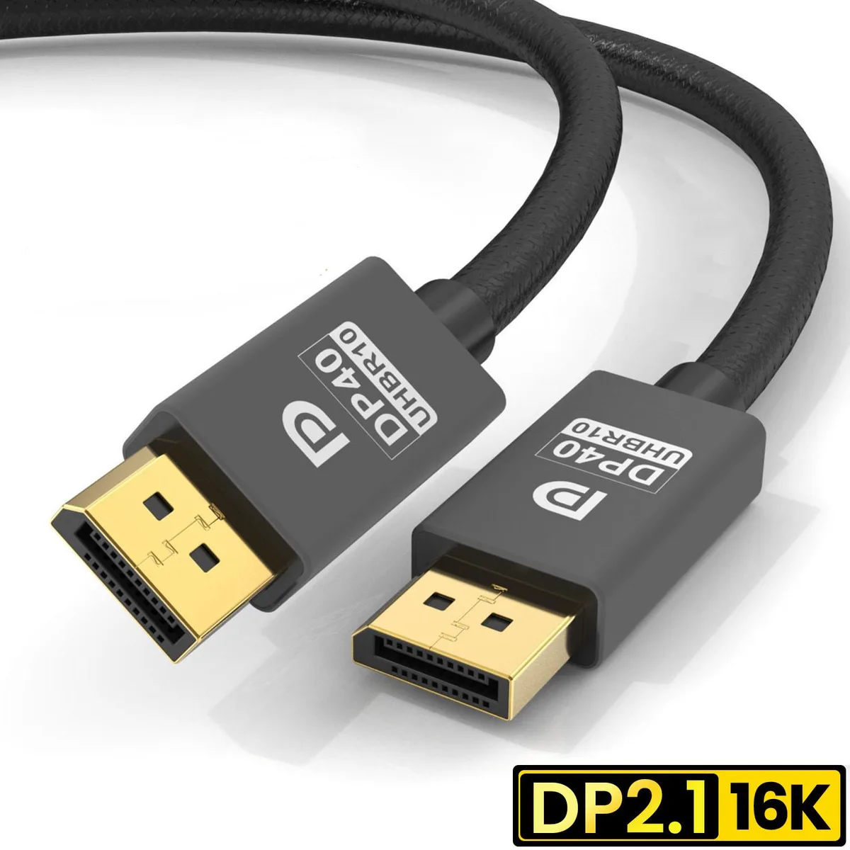 LUOM LUOM LJ-DP16K Ultra Slim Thin DisplayPort 2.1 Cable 3.3 ft 40Gbps 8K@60Hz 4K@144Hz — product photo