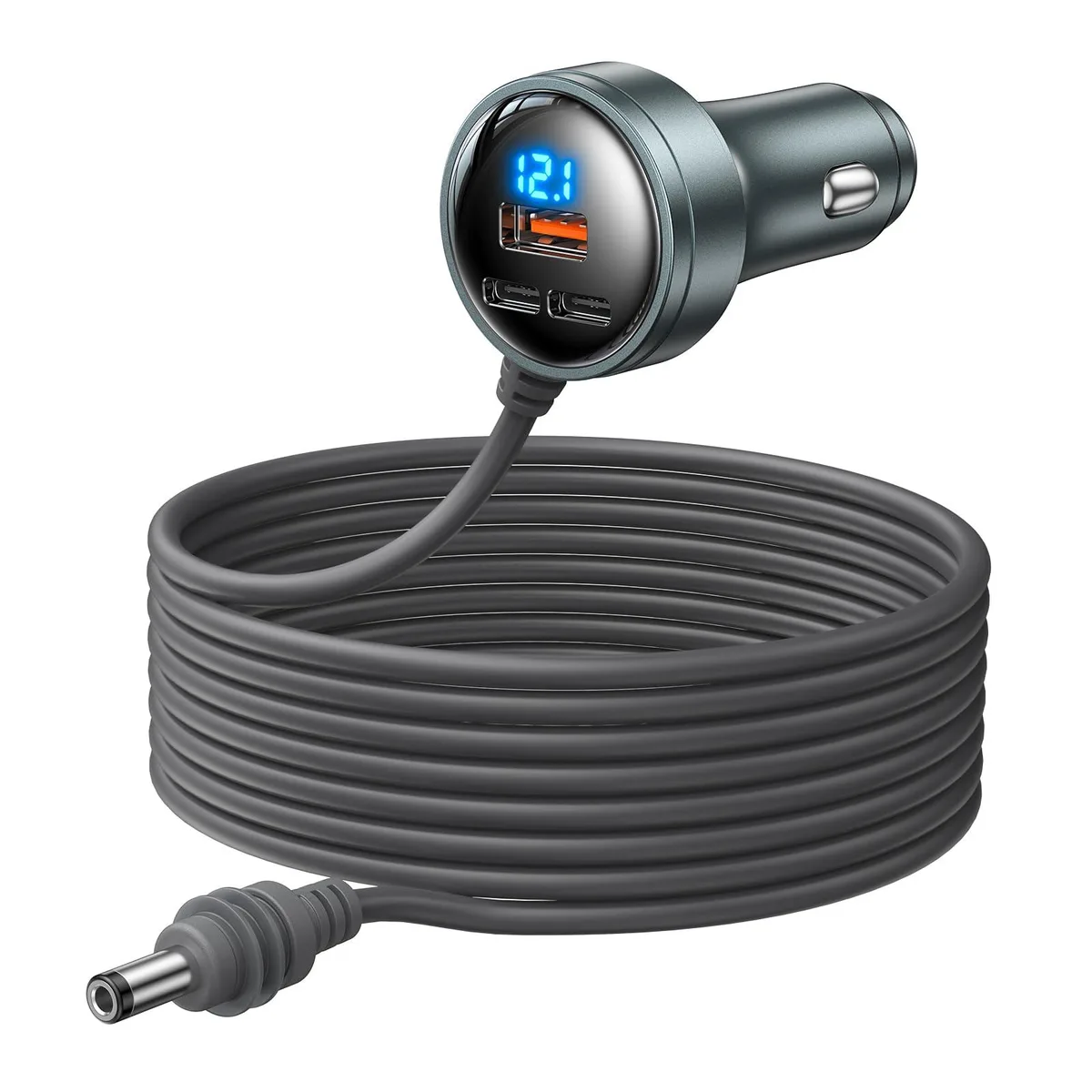  Scosche Starlink Mini Car Adapter 10FT 12-24V 4-in-1 PD45W QC18W car electronics accessory — product photo