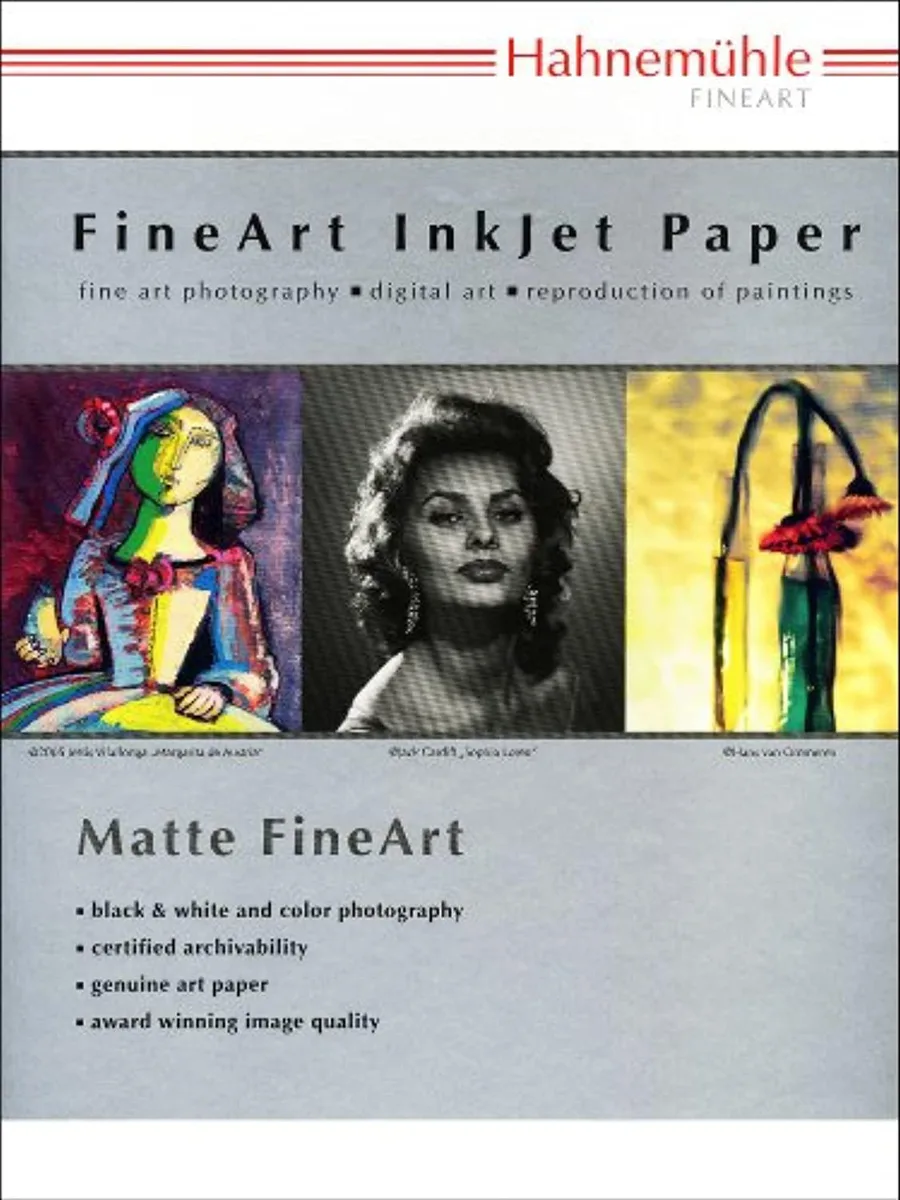 A stack of twenty 8.5 by 11 inch matte white fine art paper sheets