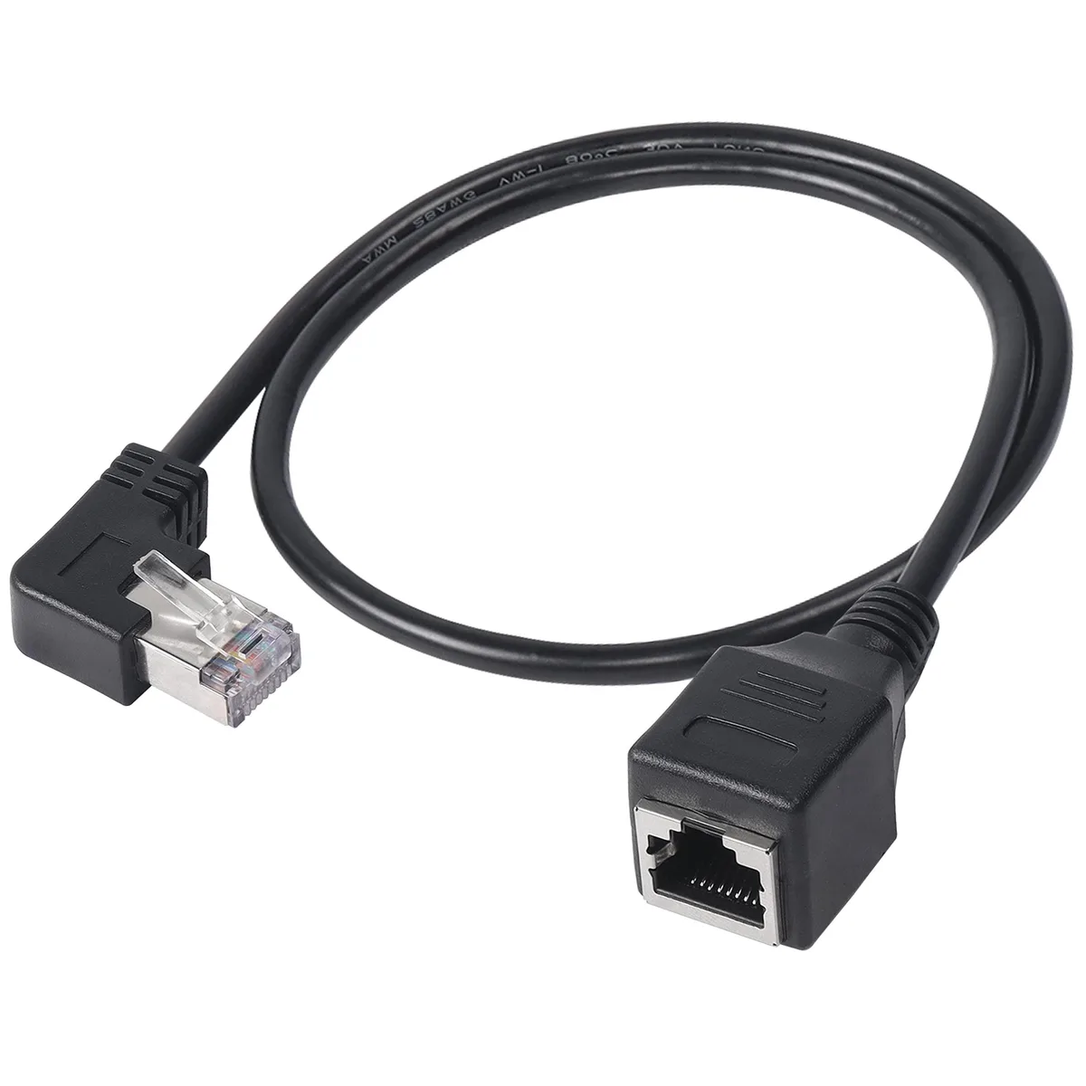 BUCIER BUCIER 90 Degree RJ45 Cat5e Extension Cable Left Angle Black 50CM — product photo