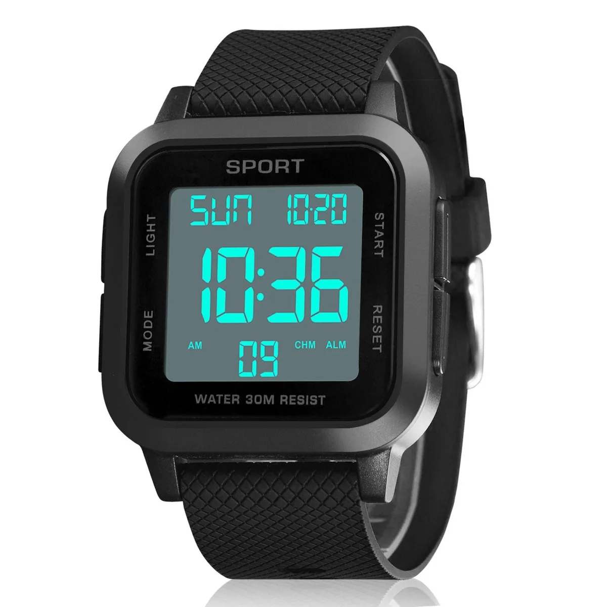 RAYBESTOS UNBRANDED RAYBESTOS UNBRANDED Digital Military Watch 50m 40mm Black — product photo