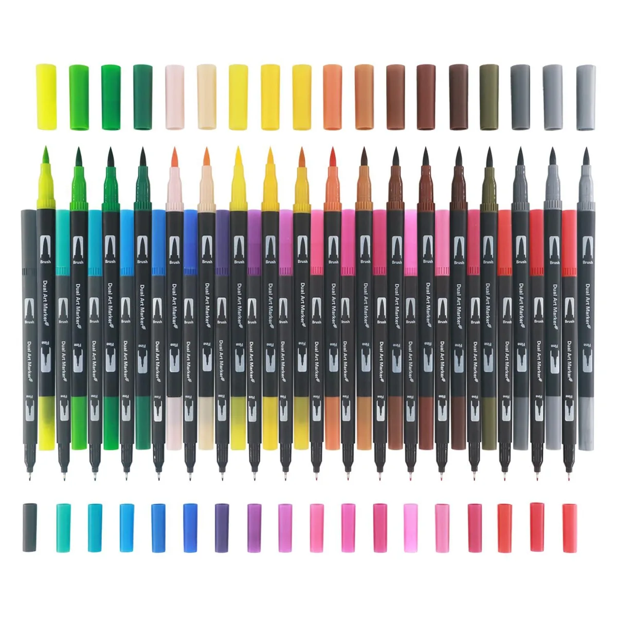 Avery C36 dual brush marker set 36 colors .4mm tip 11.5oz — product photo