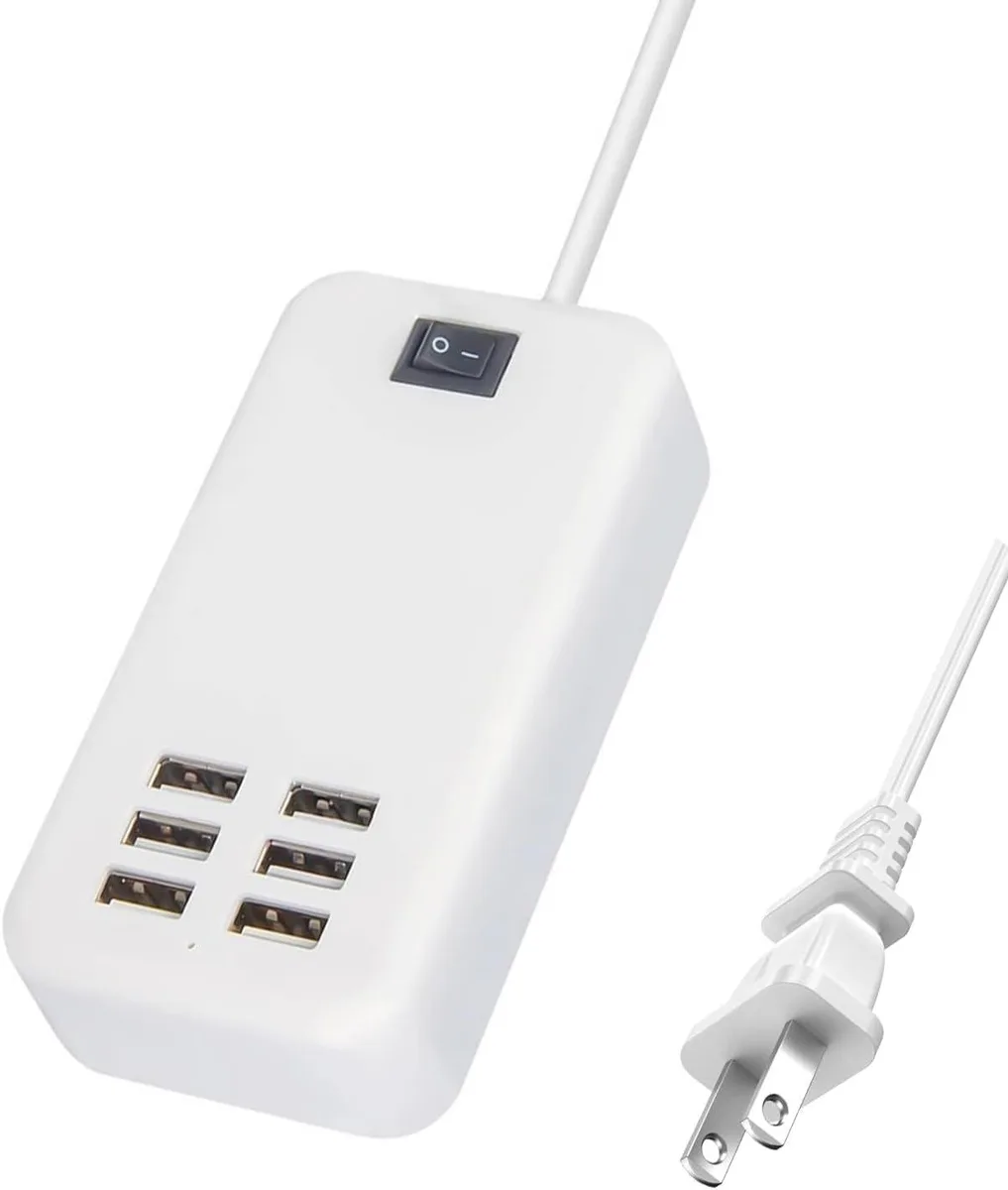 RUOCLRIS RUOCLRIS 6 Port USB Charger Hub US Plug AC 100-240V — product photo