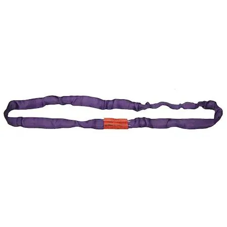 Purple polyester endless round sling, 9 ft length, 5/8 in diameter
