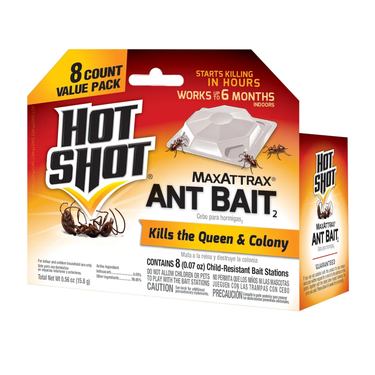  Hot Shot HG-2048 MaxAttrax Ant Bait 8 Child-Resistant Stations — product photo