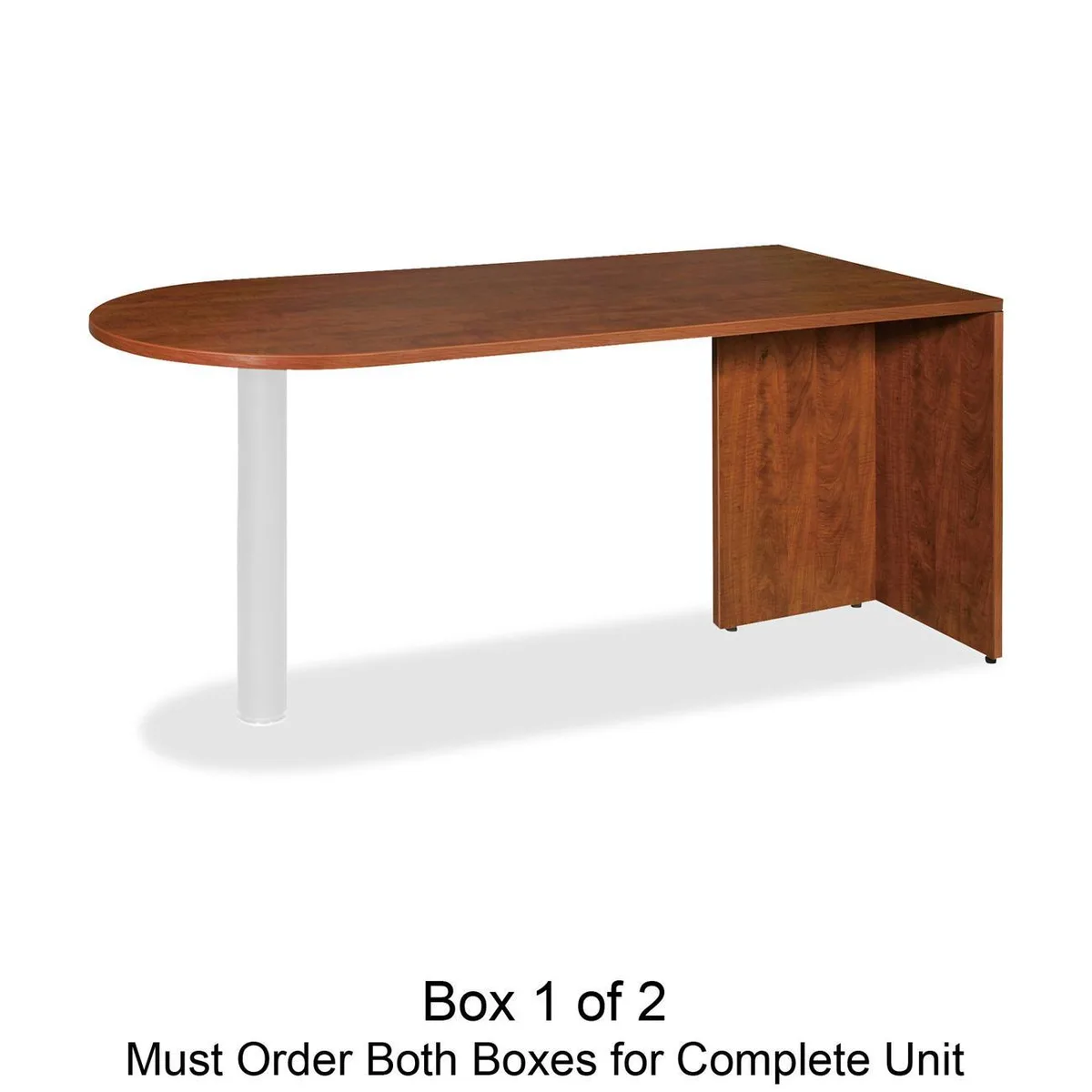 Lorell Lorell 69415 Peninsula Desk 66" x 30" x 29.5" Cherry office furniture — product photo