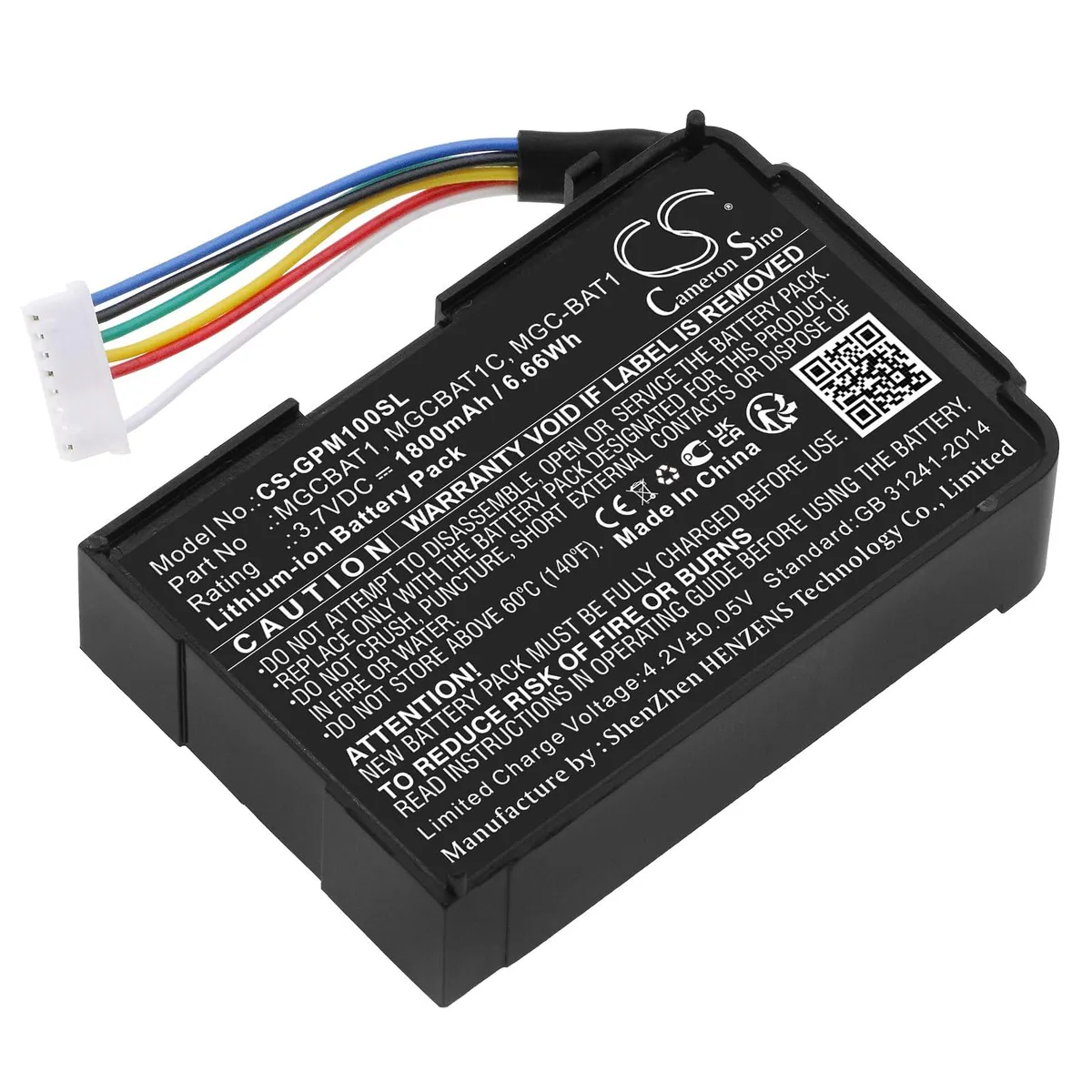  Cameron Sino Battery for GasClip MGC Pump 1800mAh — product photo