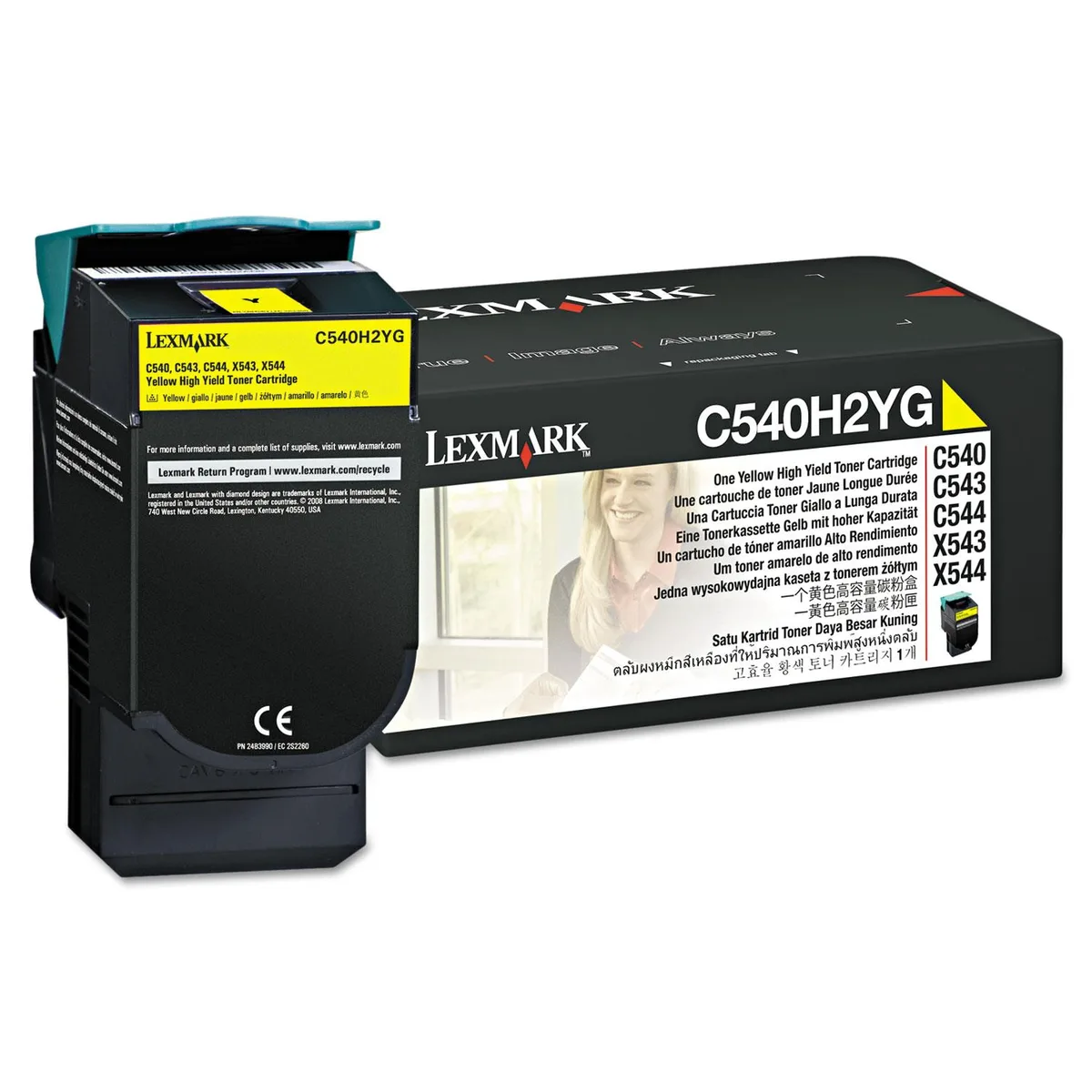 Lexmark Lexmark C540H2YG High-Yield Toner Yellow 2000 Pages — product photo