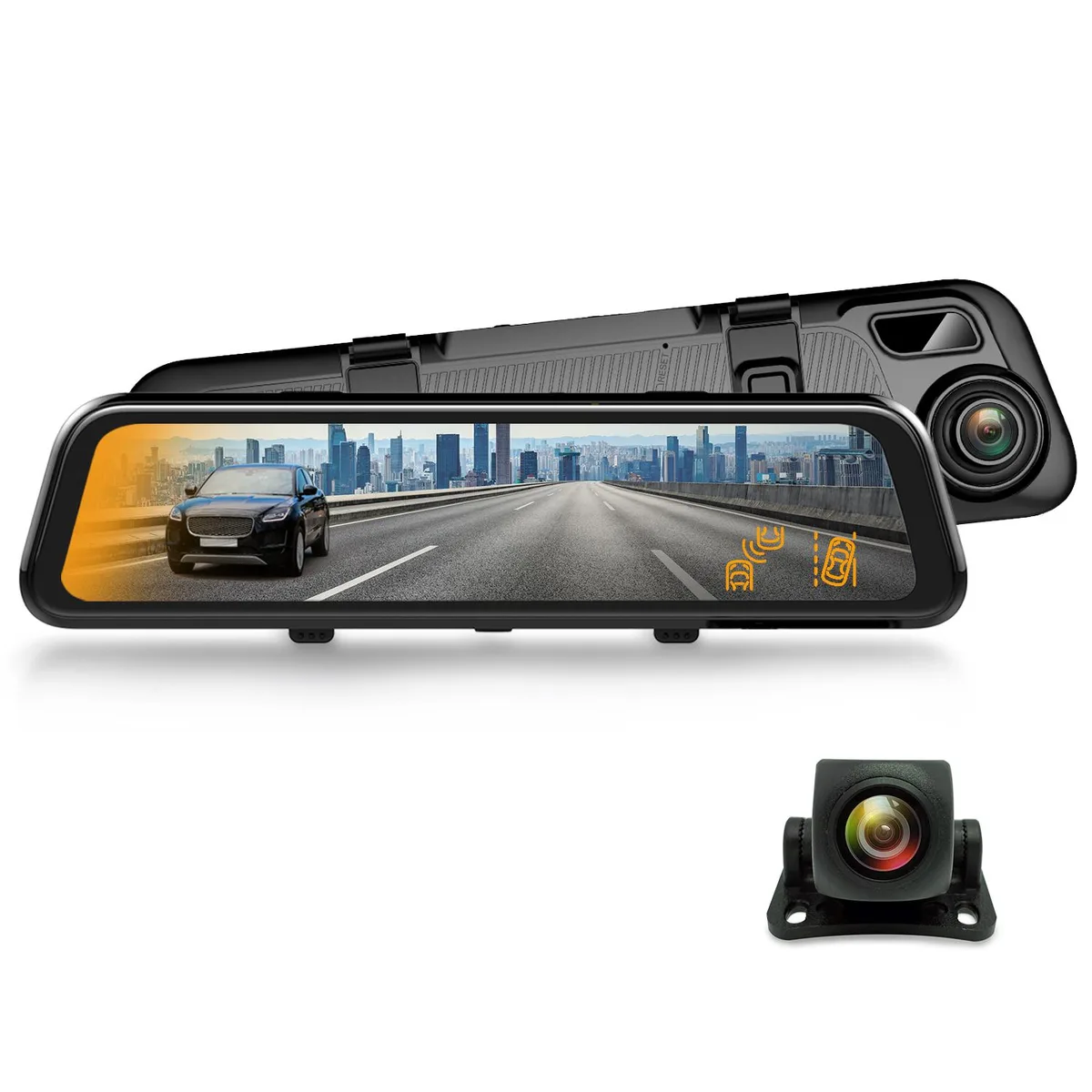 Rexing Rexing M2 Smart BSD ADAS Dual Mirror Dash Cam 12" IPS Touch Screen 1080p Front+Rear GPS — product photo
