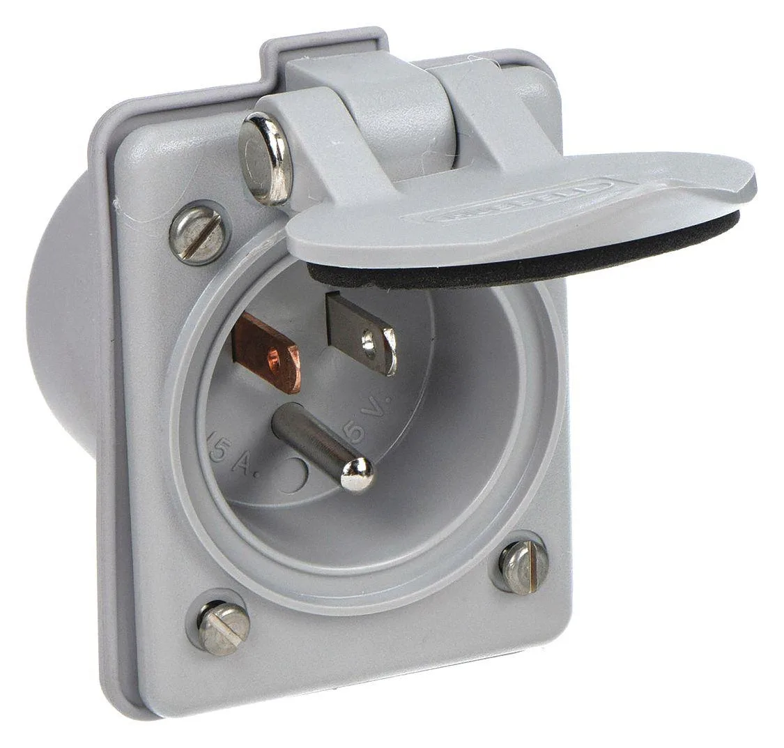 Hubbell Incorporated Hubbell Incorporated HBL61CM64 Flanged Inlet 15 A 125V AC — product photo