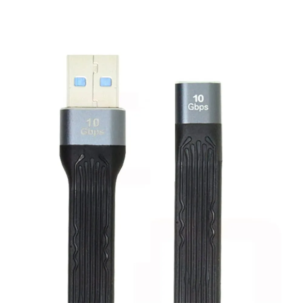 Fervit Fervit USB 3.1 Type C Female to USB 3.0 Type A Male Flat Slim FPC Data Cable 13cm — product photo