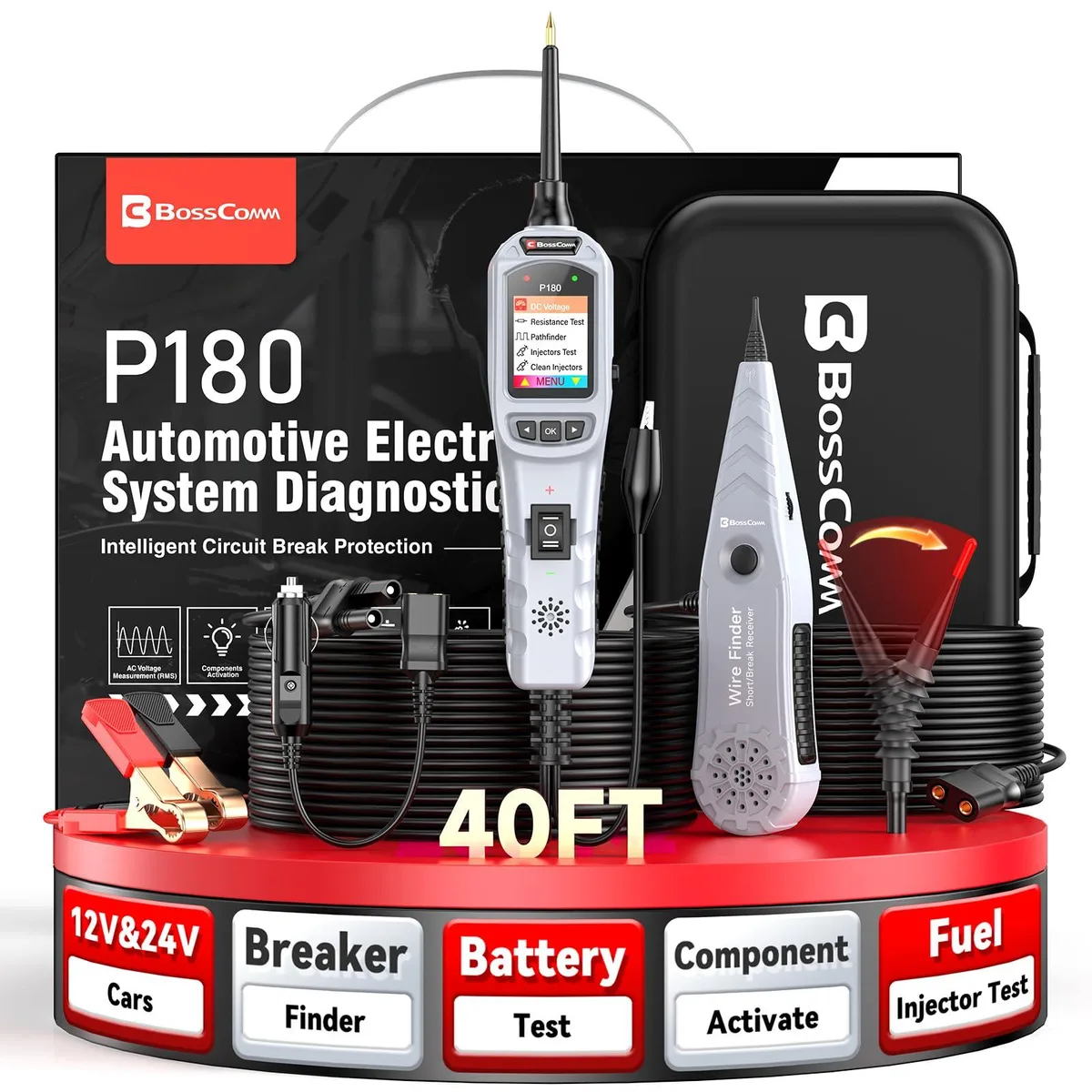  Bosscomm P180 40FT Circuit Probe Tester Kit — product photo
