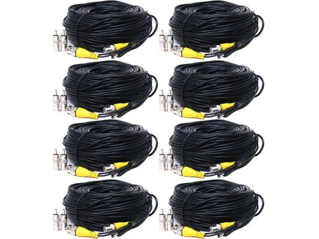 VideoSecu VideoSecu CBV1508 8-pack 150ft BNC video power cables surveillance accessory — product photo