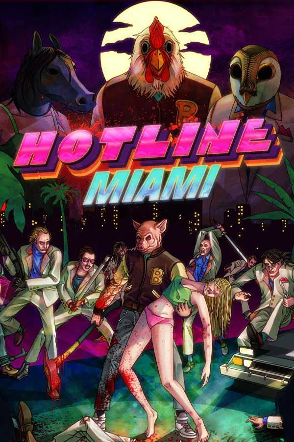 Digital Steam code card for Hotline Miami game