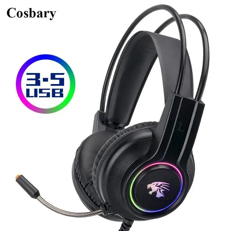 Hetai Tech Hetai Tech Gaming Headphone 3.5mm Wired Stereo RGB 360 Mic — product photo