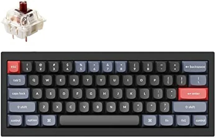 Ksin Ksin 60% Gaming Keyboard Gateron G Pro Brown Switch Black — product photo