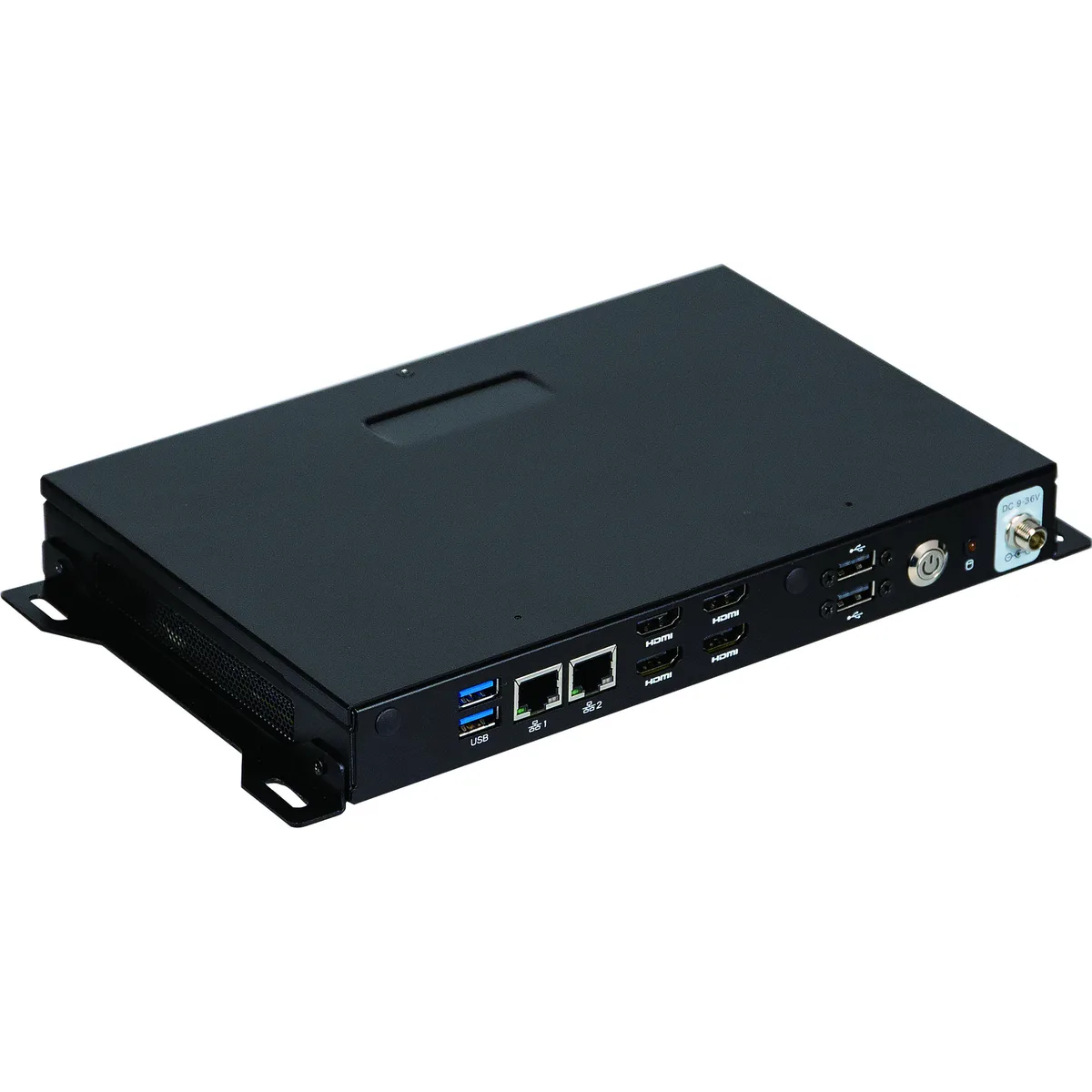GigaIPC GigaIPC QBiX-Lite-AMDA1605H-A1 barebone server, AMD Ryzen V1605B, 4 HDMI, 2 LAN — product photo