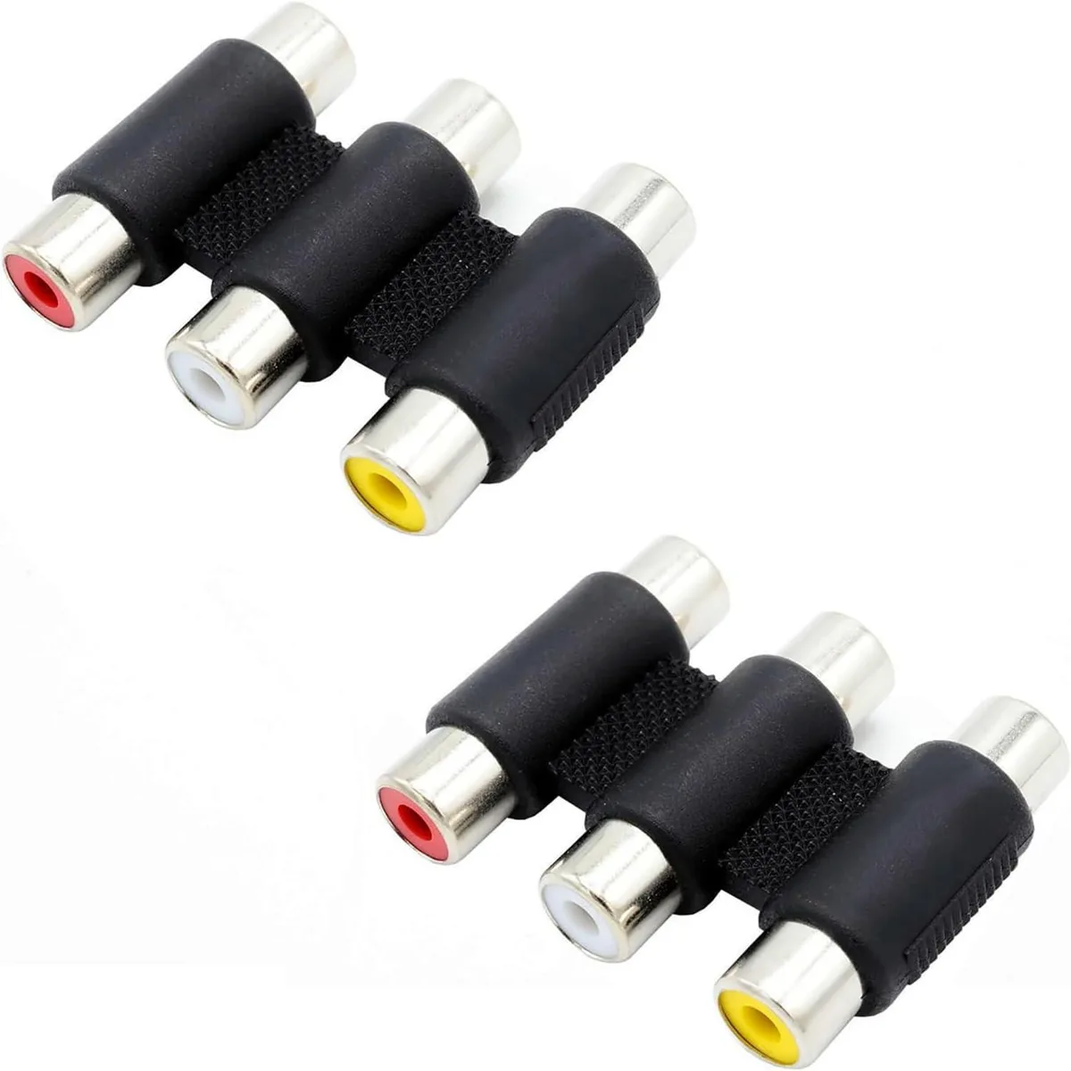 Boxwave Boxwave 2-Pack Triple RCA Female Coupler 43x32x11mm — product photo