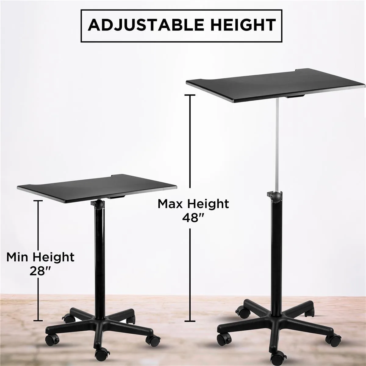 Flashpoint Brand Flashpoint Brand 28-48" Photography Posing Table 18x27" Matte Black — product photo