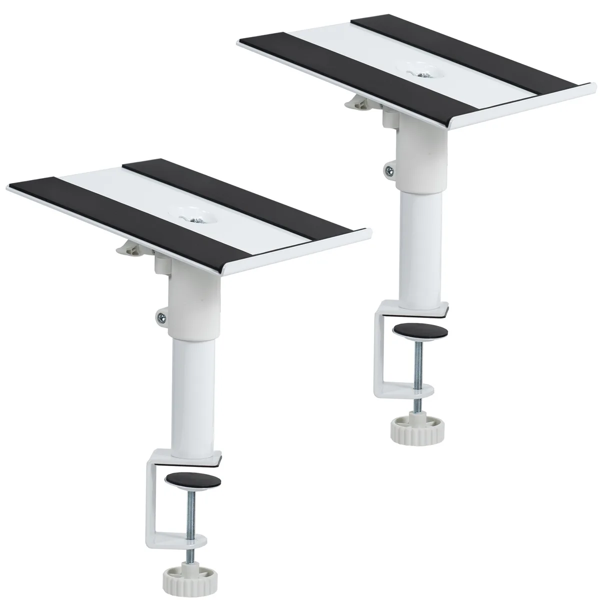 VIVO VIVO White Steel Clamp-on Speaker Stands 2 Pack — product photo