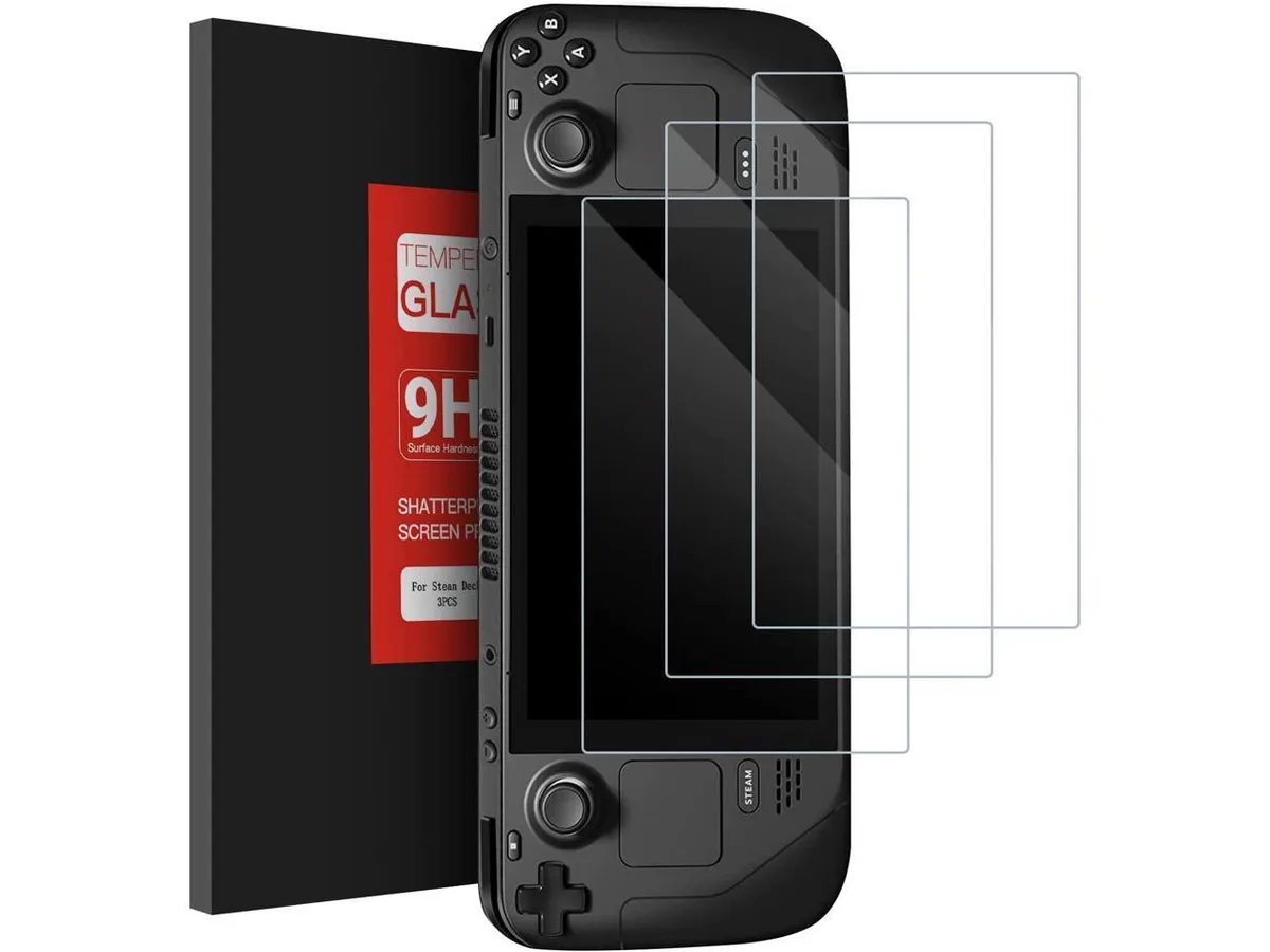 BONAEVER BONAEVER 3-Pack Tempered Glass Screen Protector Steam Deck 7 inch 2022 — product photo