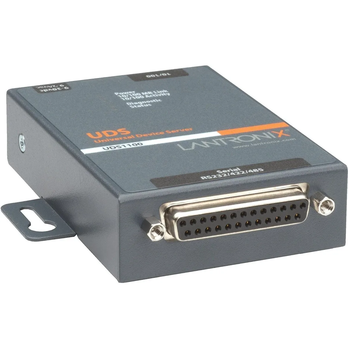 Lantronix Lantronix UD1100001-01 UDS1100 1-Port Serial to Ethernet Device Server 110VAC 2 in 1 accessory — product photo